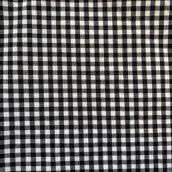 Croft & Barrow Size 17 Gingham Check Shirt Black & White Long Sleeve Button-Up - Picture 10 of 10